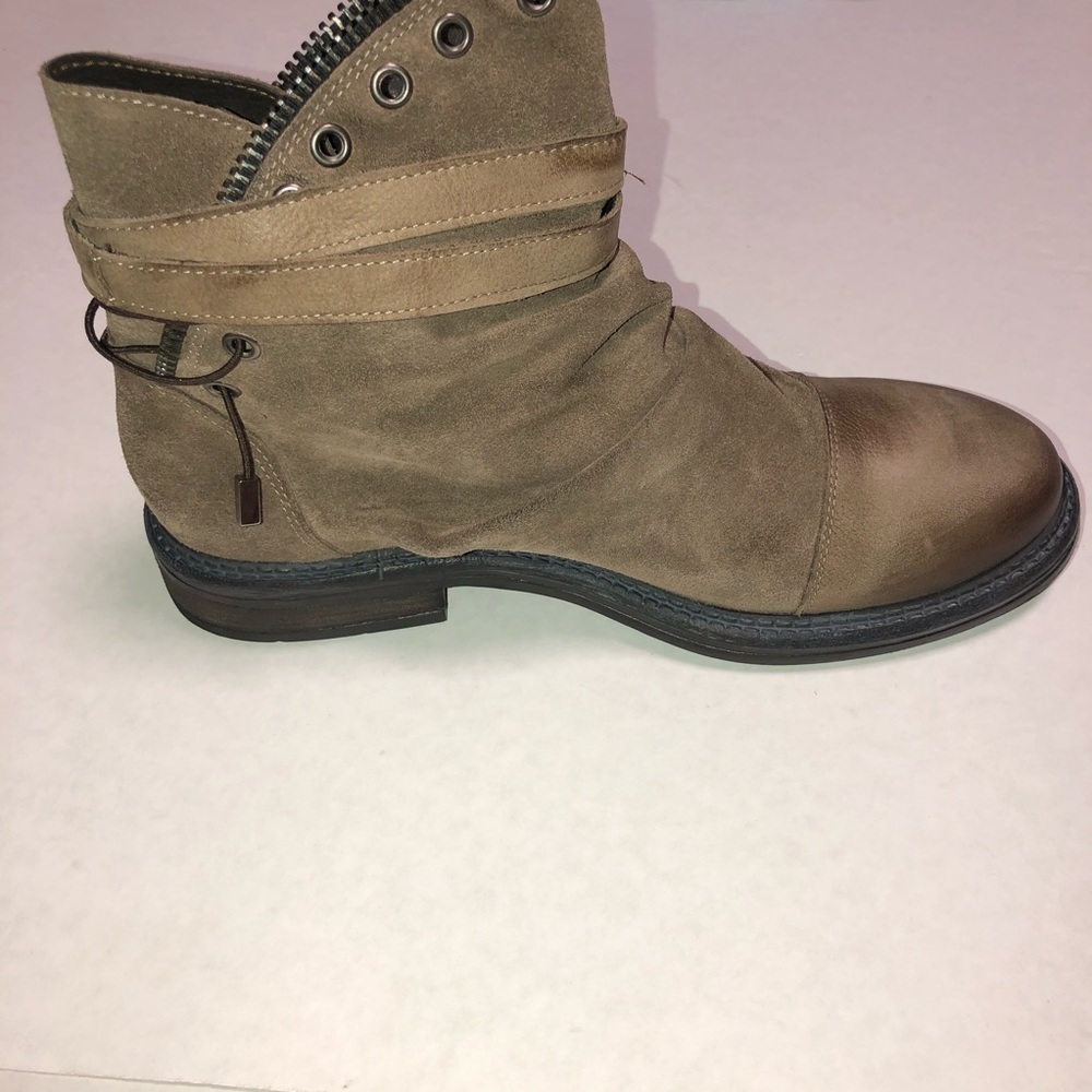 Free people zac moto leather suede boots 40/us 10
